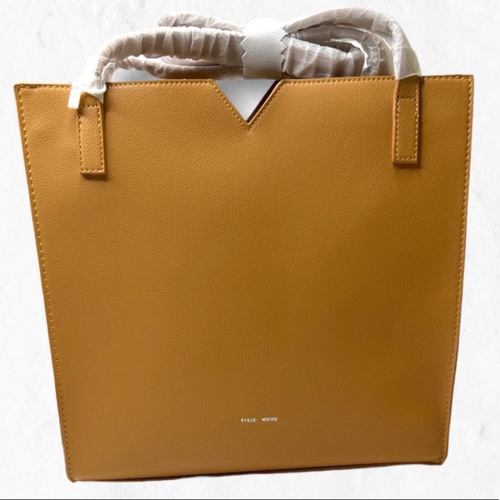 NWT Pixie Mood Alicia Mini Tote in Honey Vegan Leather